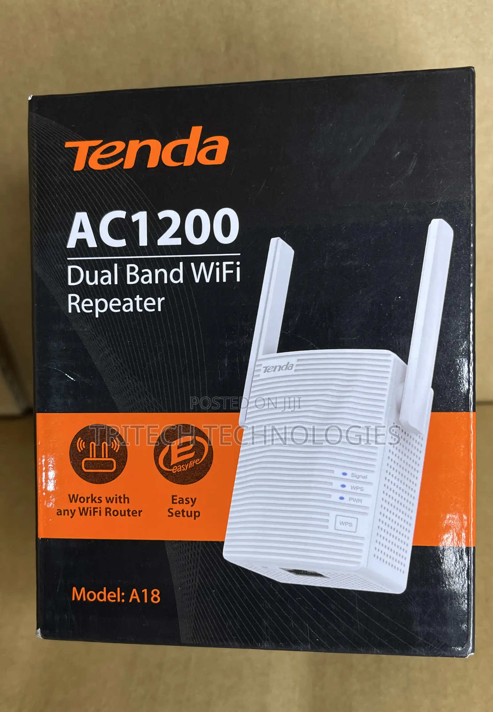 Tenda A18 Wi-Fi Range Extender Gigabit Repeater Ac1200