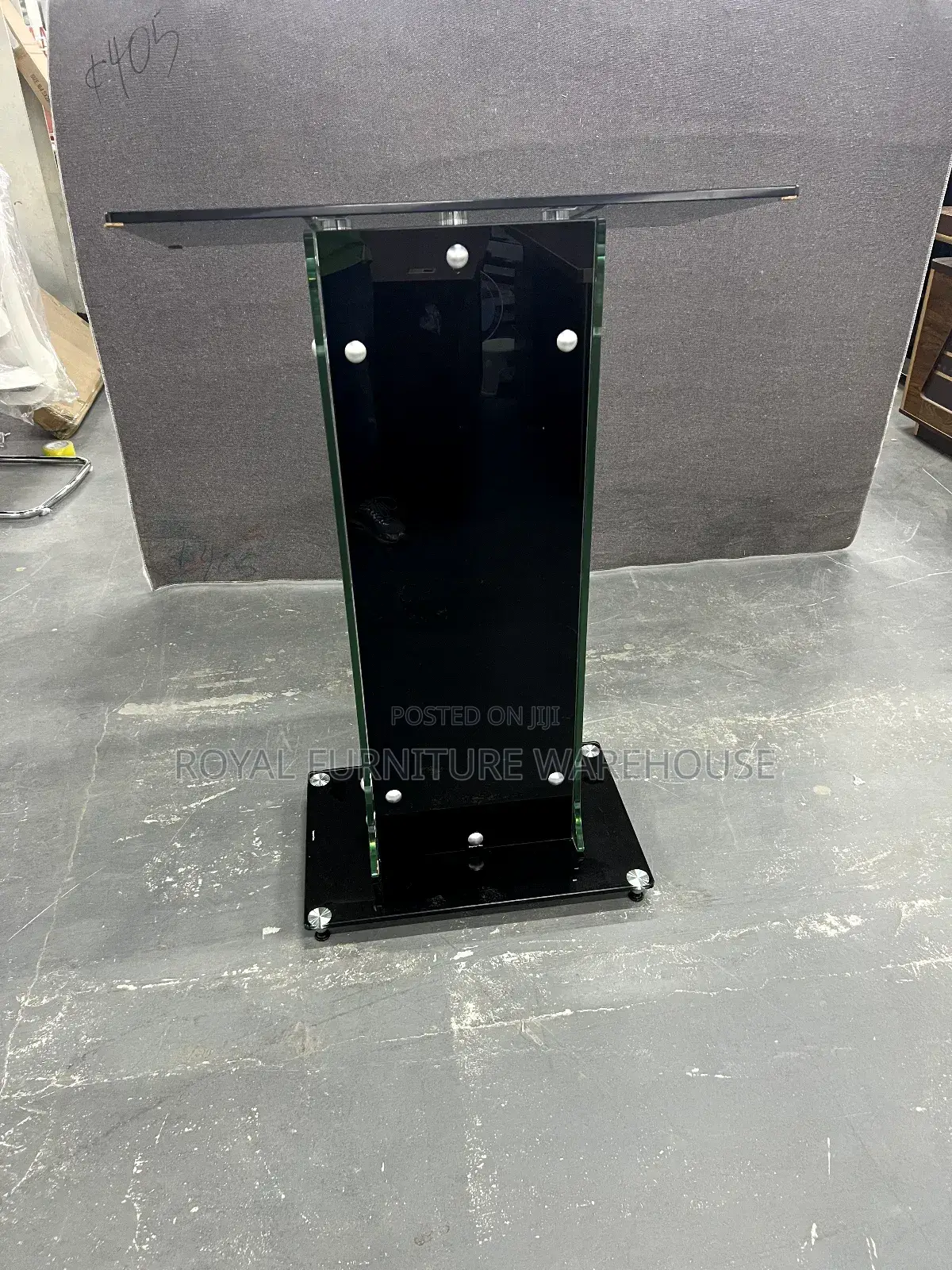 Classic Tempered Glass Preaching Pulpit for Church