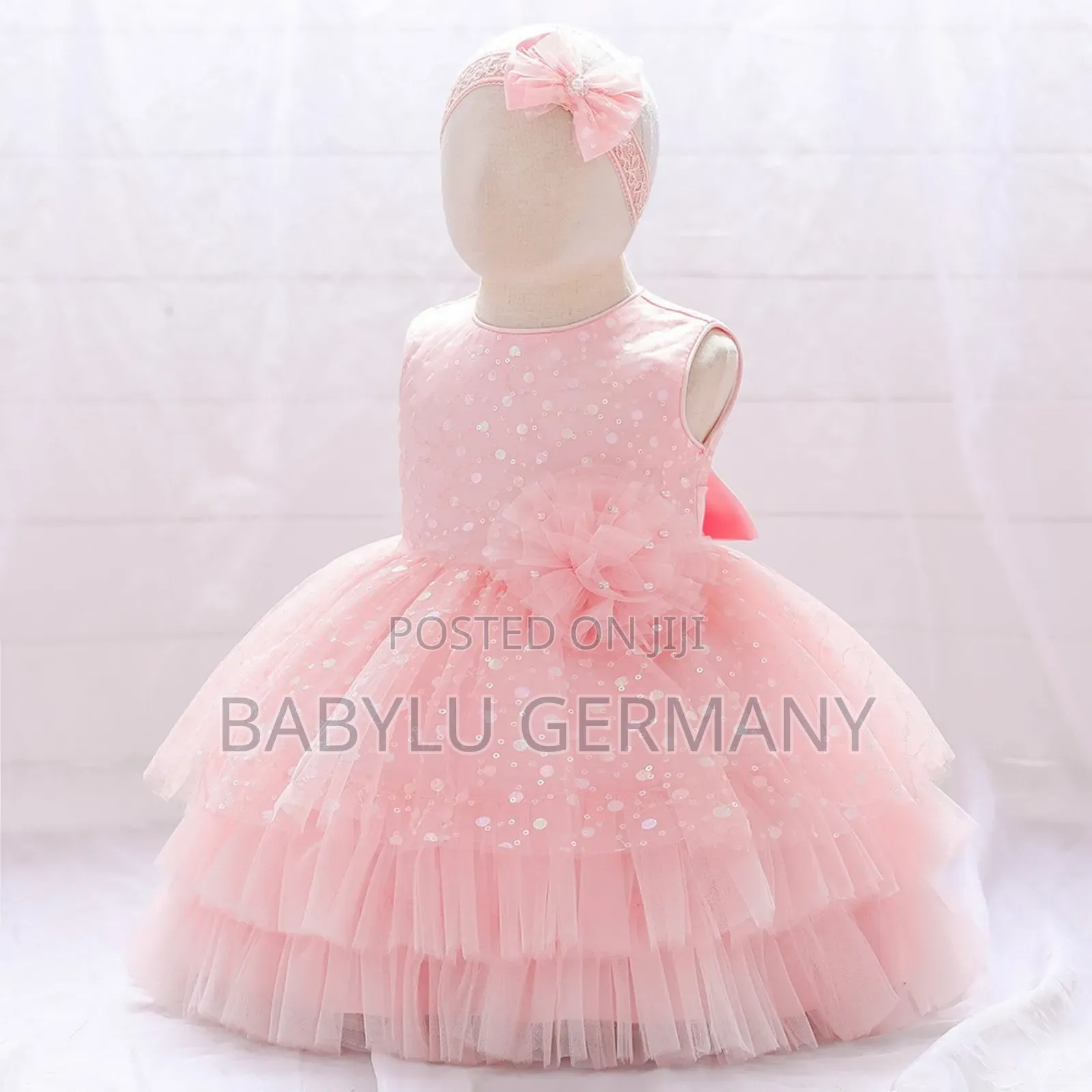 Pink Princess Dress With Headband for Girls