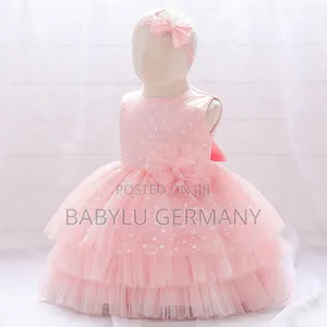 Pink Princess Dress With Headband for Girls