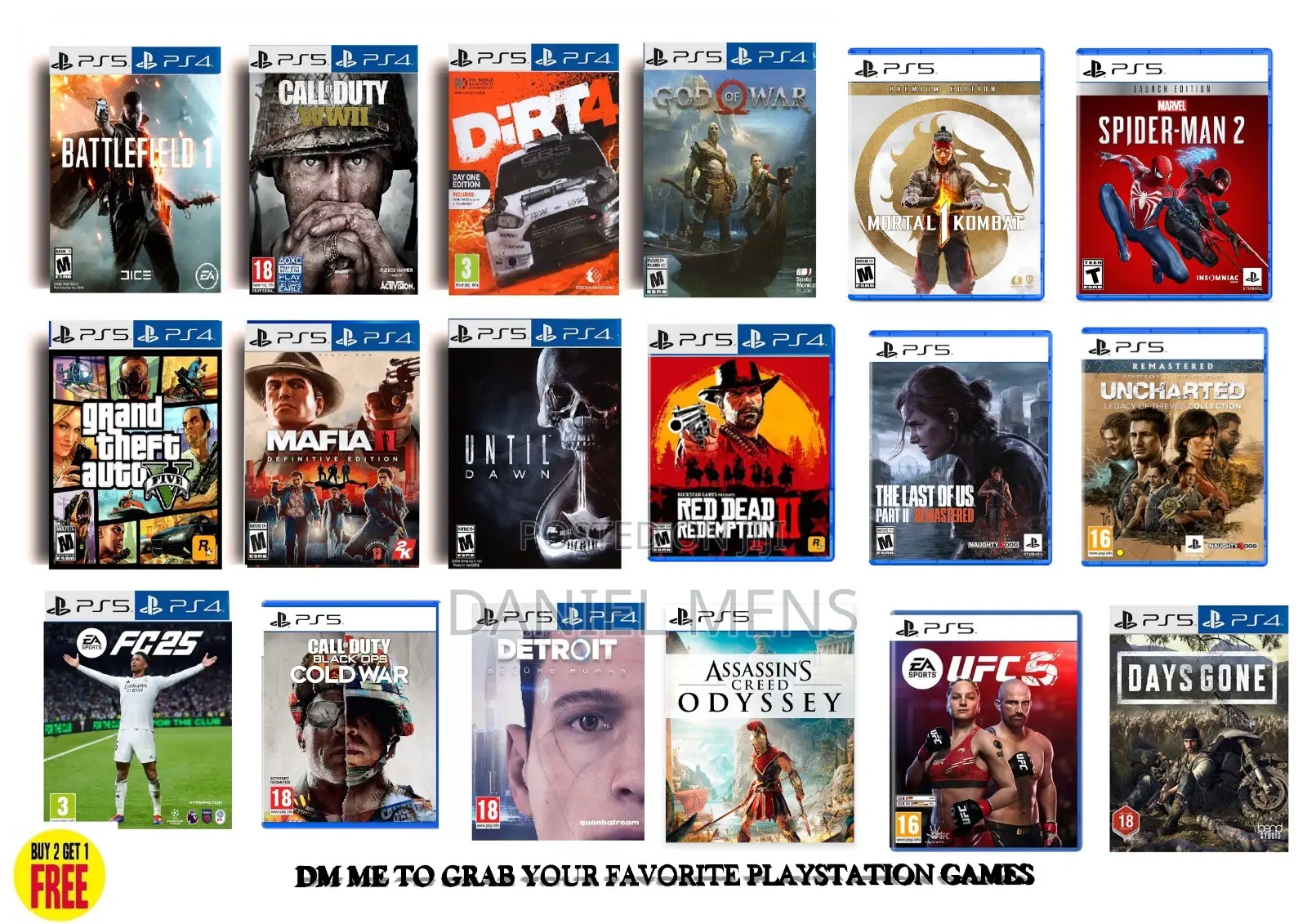 Play Station and Pc Games Available