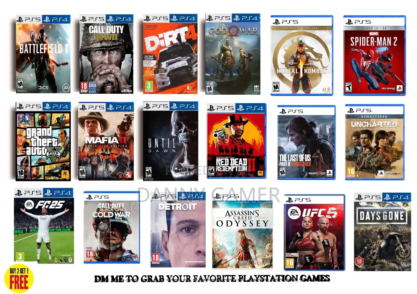 Play Station and Pc Games Available