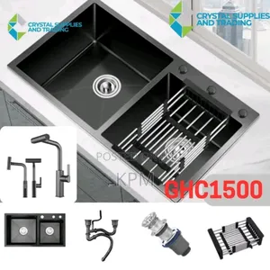 Black Kitchen Sink and Accessories