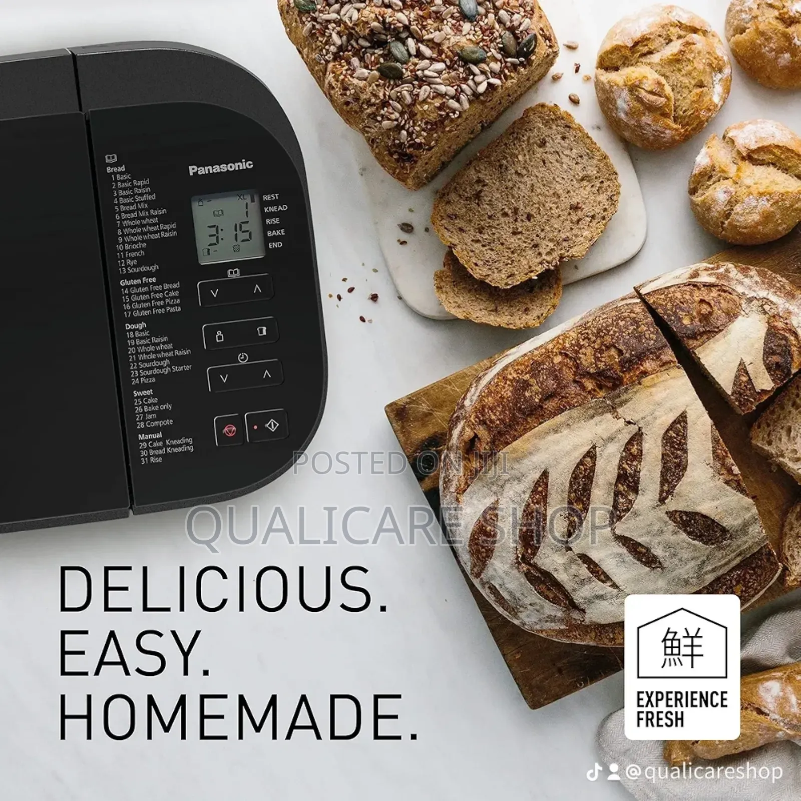 Panasonic Fully Automatic Bread Maker/Machine - Silver
