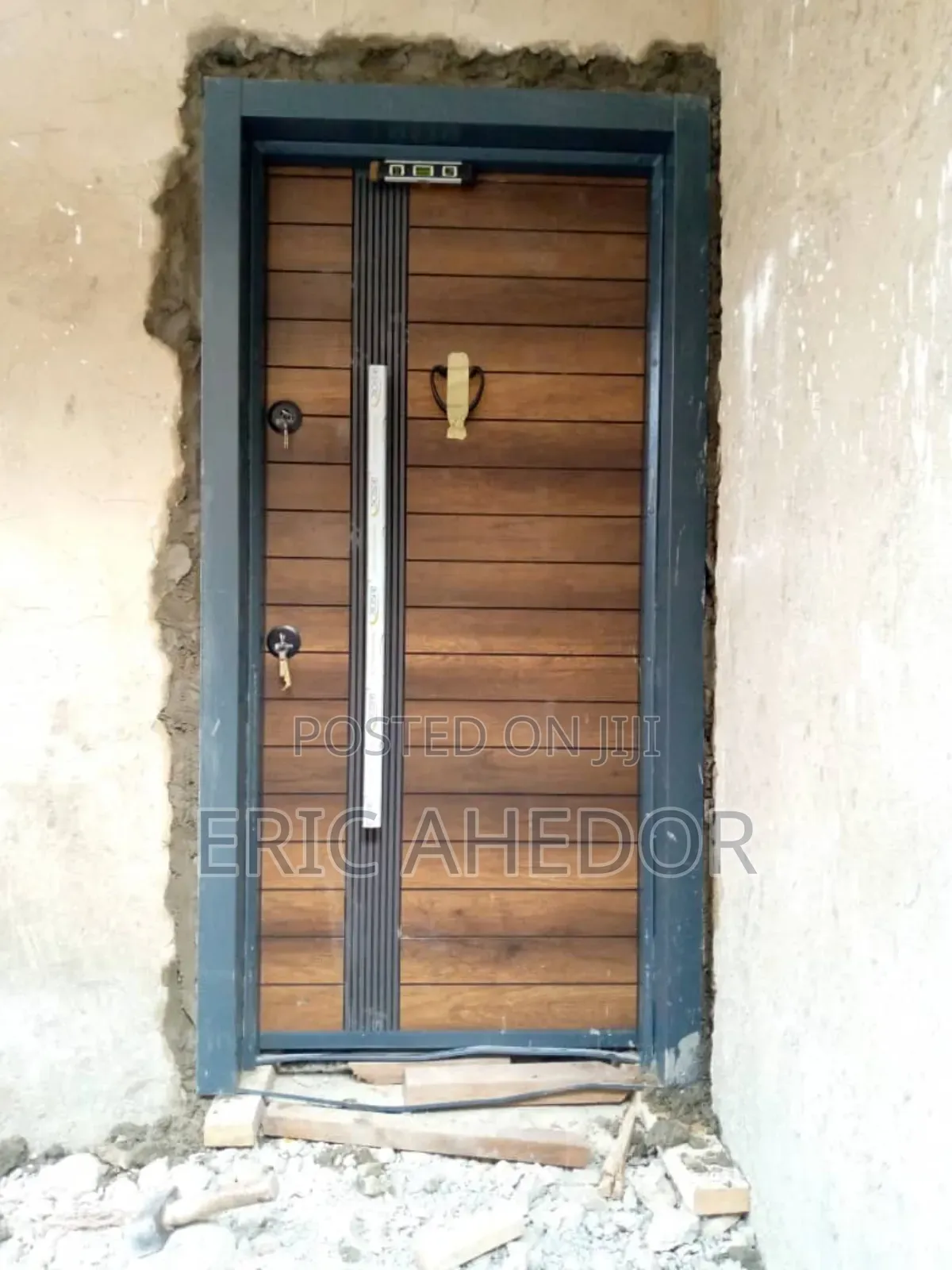 Heavy Bullets Proof Quality Wood Design Security Door Al