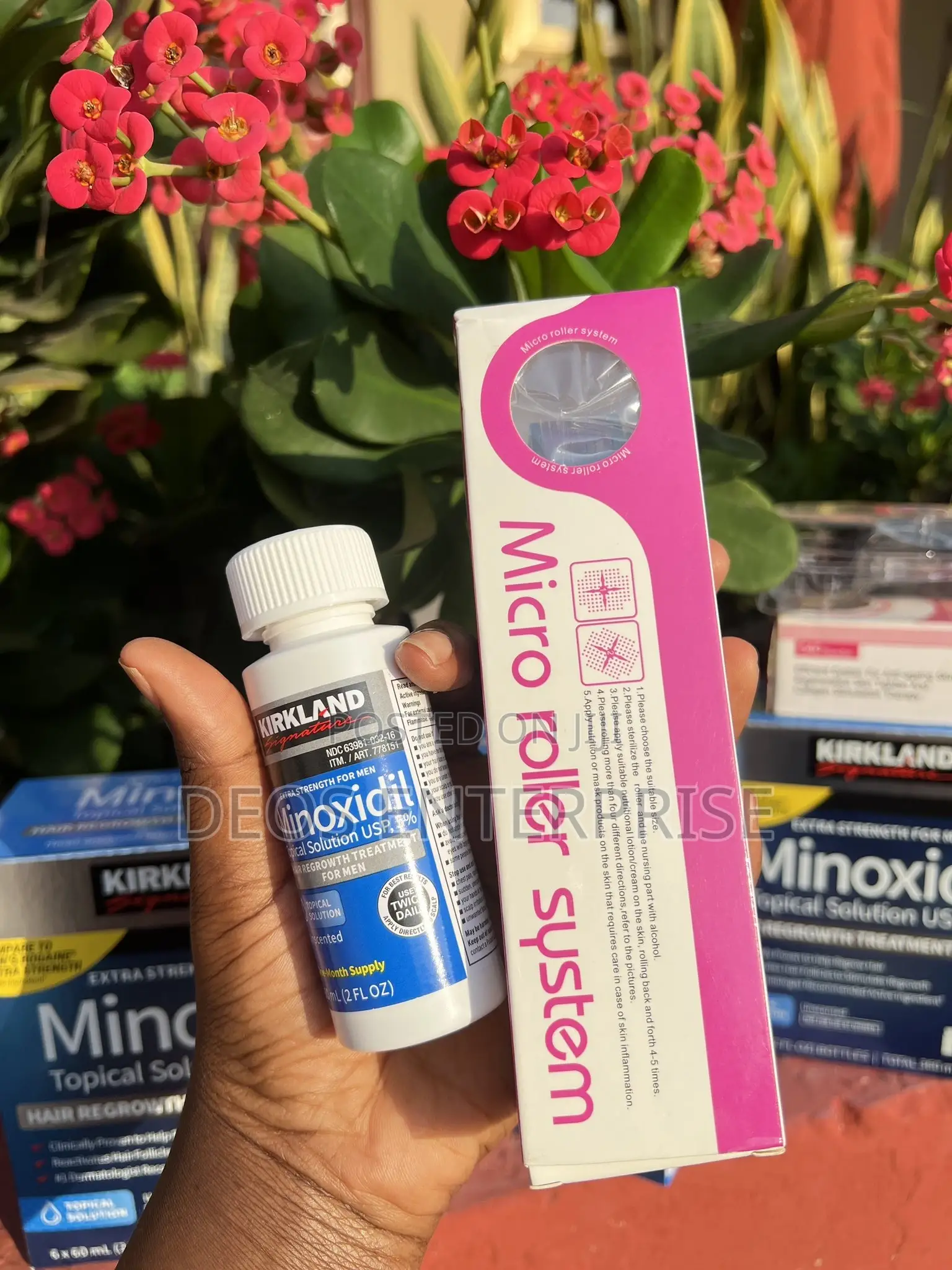 Kirkland Minoxidil 0.5mm Derma Roller for Hair Growth