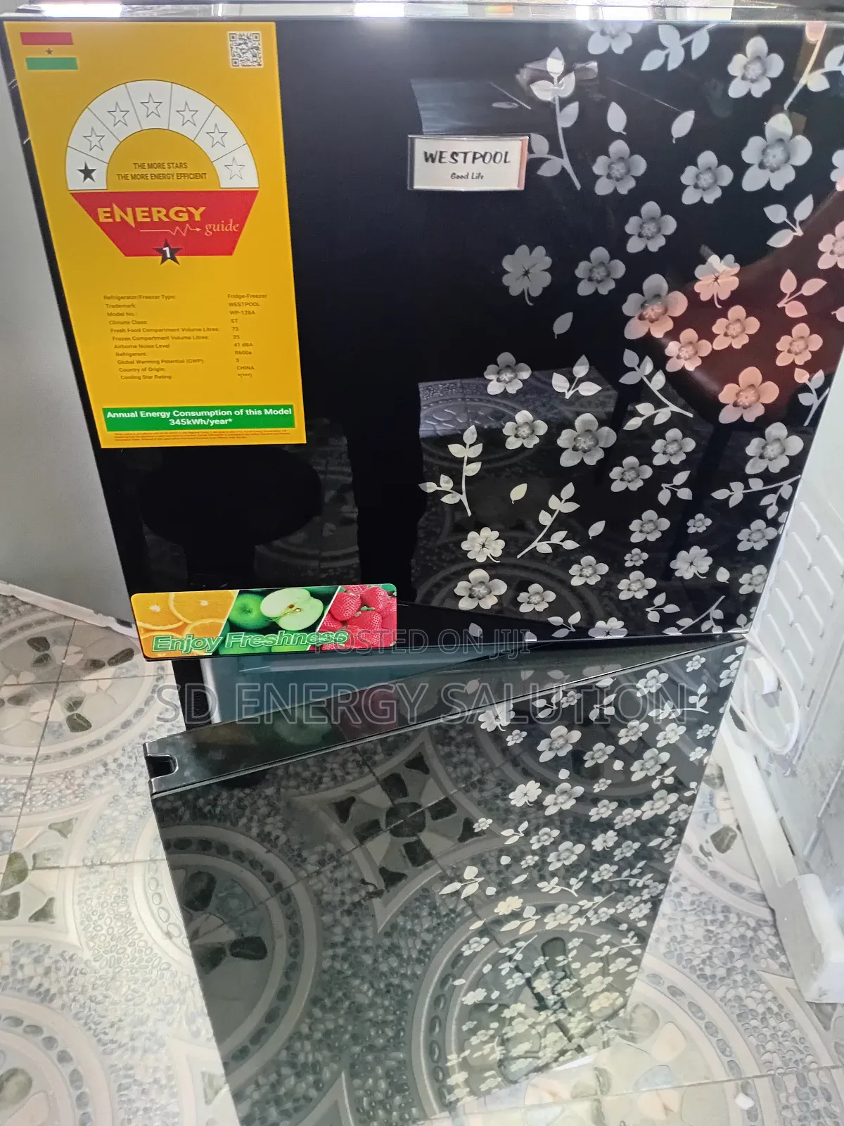 Blissful Westpool Fridge Freezer Black Westpool 108 Liters
