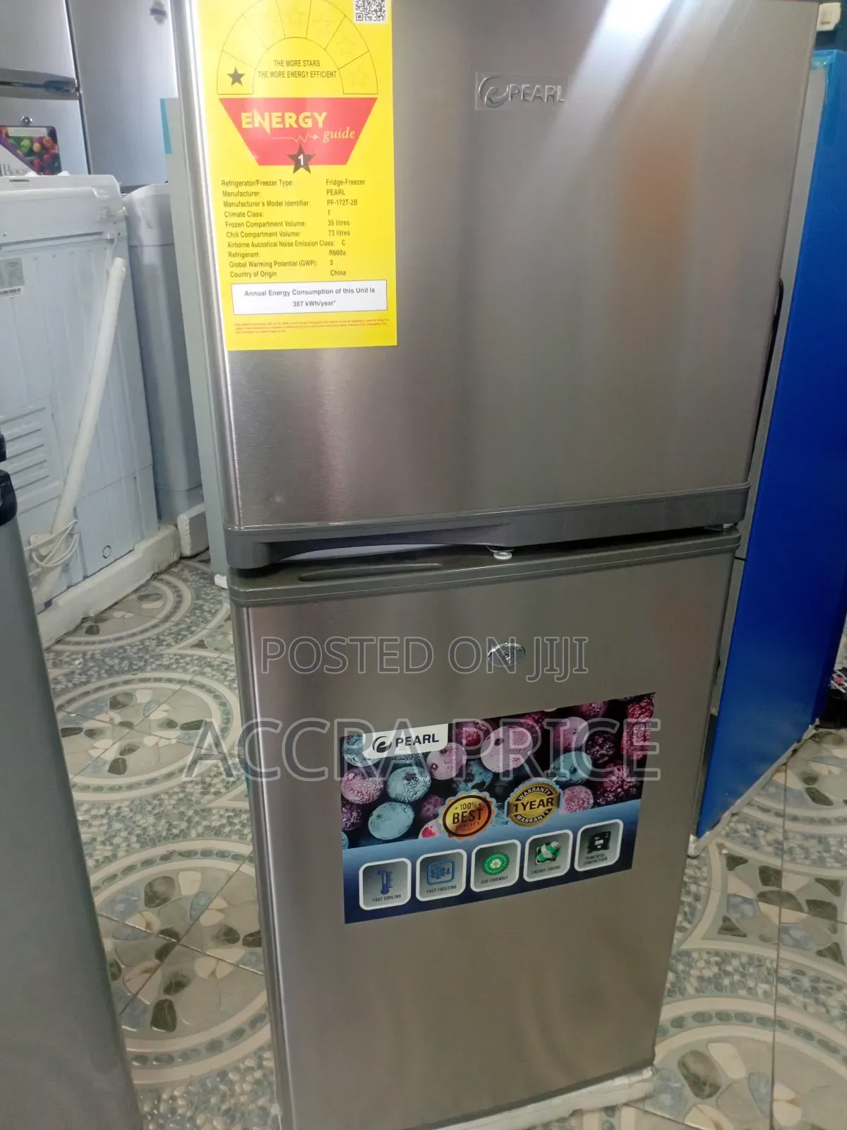 Fast Cooling 108l Pearl Fridge Freezer Pt-172t Freezer Set