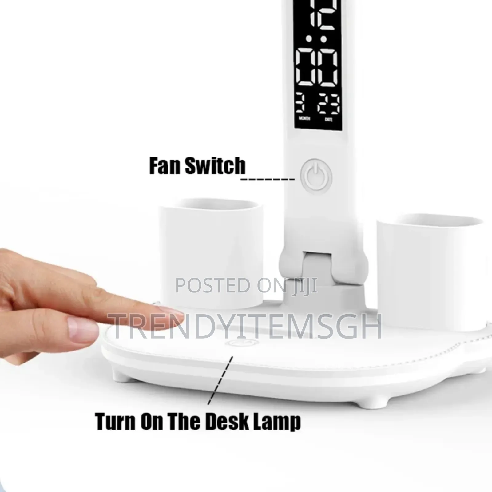 Multifunctional Modern Foldable Desk Table Lamp With Fan