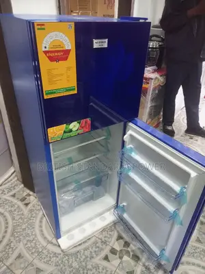 Blue Bliss Westpool Glass Fridge 4 Shelves Fridge Freezer
