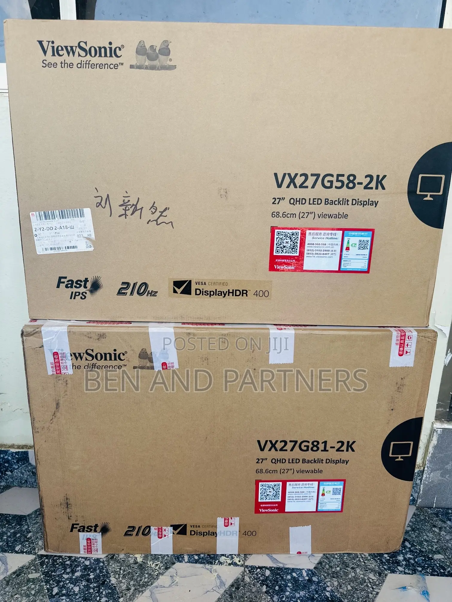 Viewsonic 27", Qhd, 210hz, Fast Ips, HDR 400 Gaming Monitor