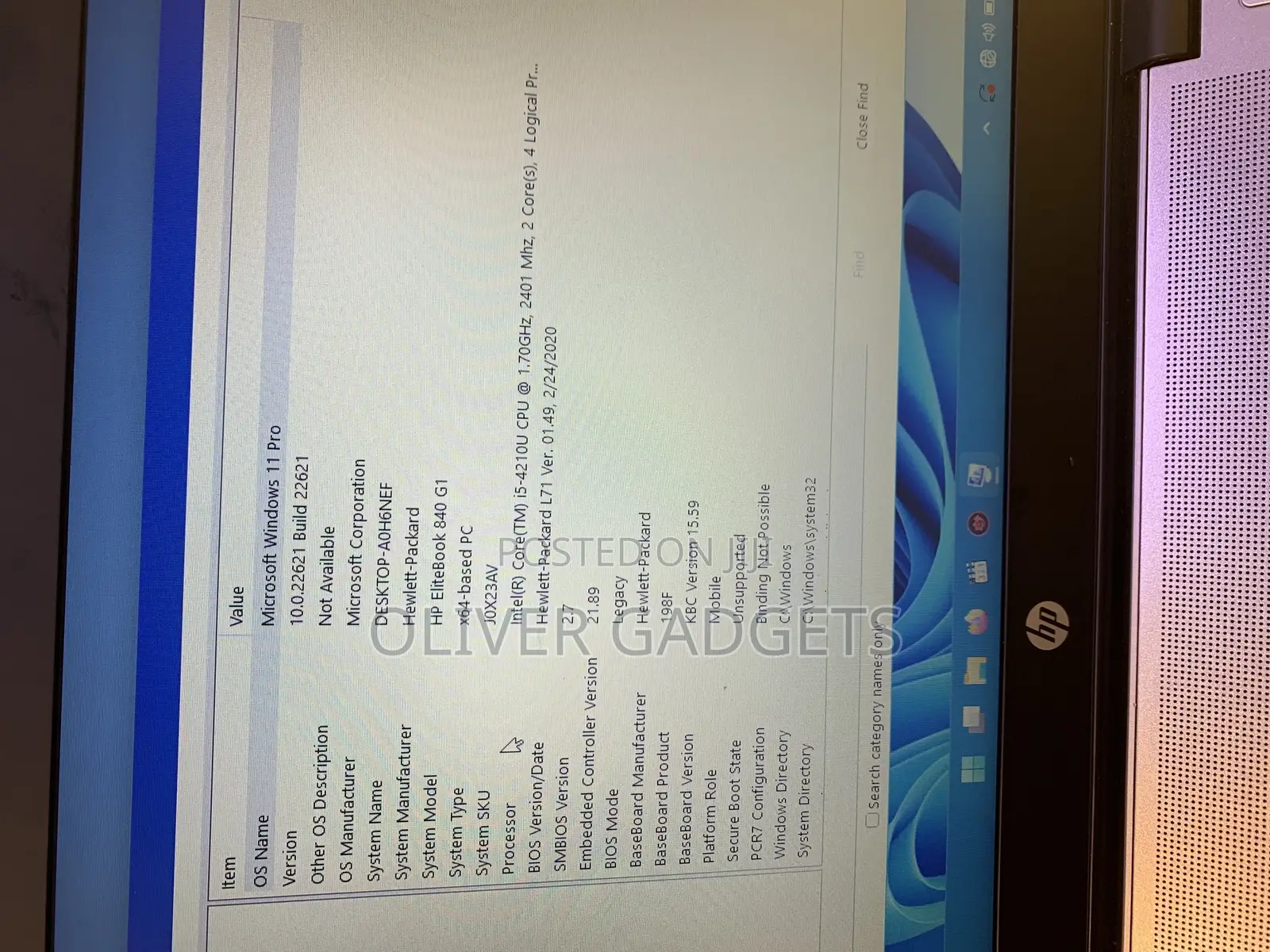 Laptop HP EliteBook 840 G1 8GB Intel Core I5 HDD 500GB