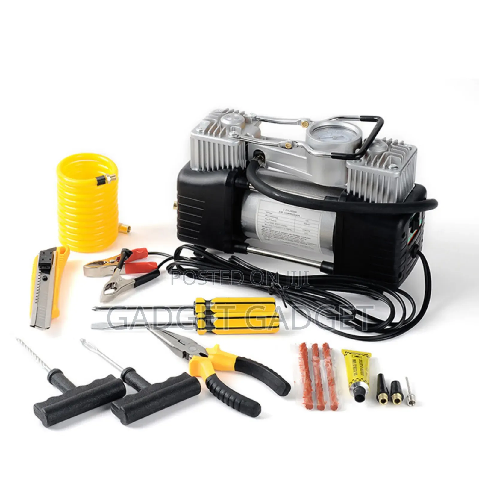 Multifunctional Portable Car Tyre Inflator - Double Cylinder