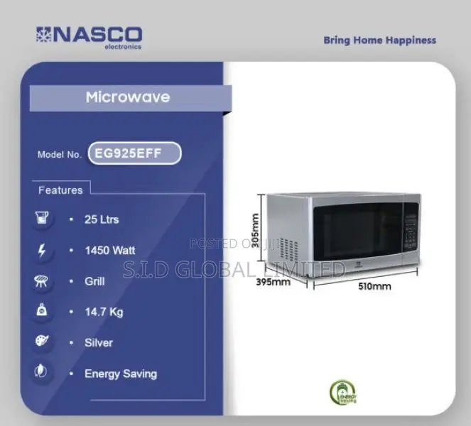 Nasco 25ltrs 1450w Microwave and Grill