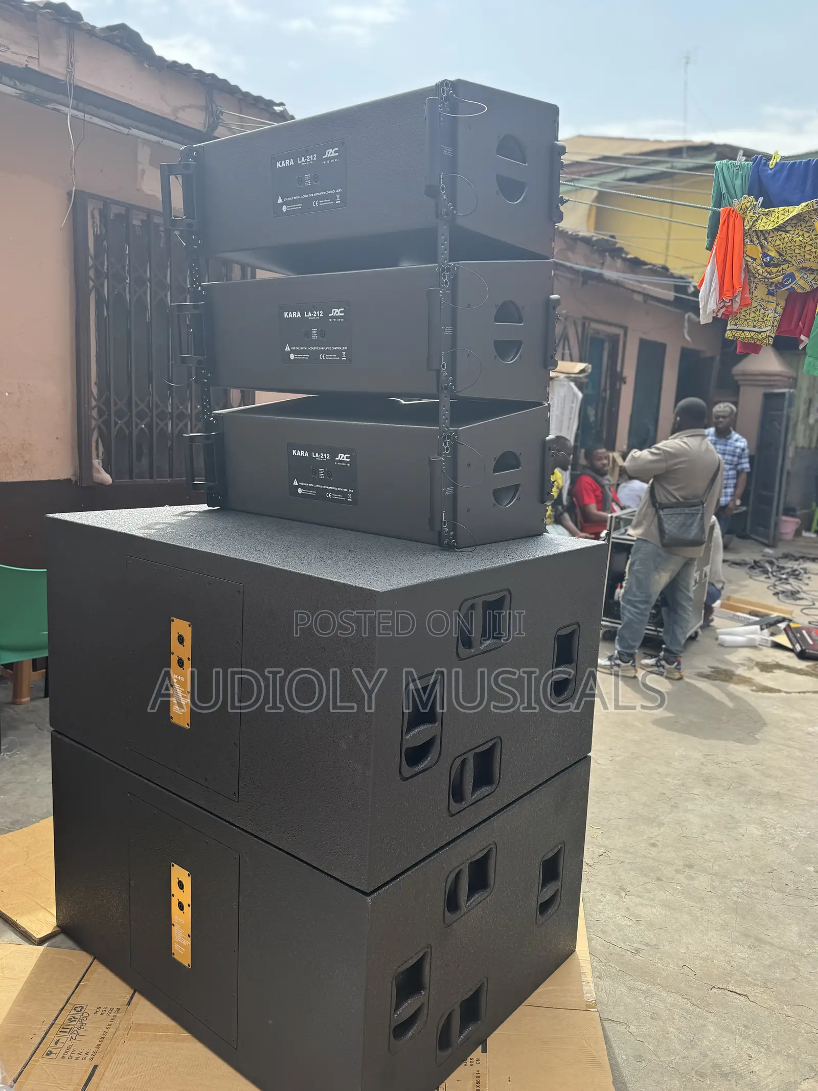 Full Set of RCF Bass and Jac Line Arrays 12- Inches and Rack