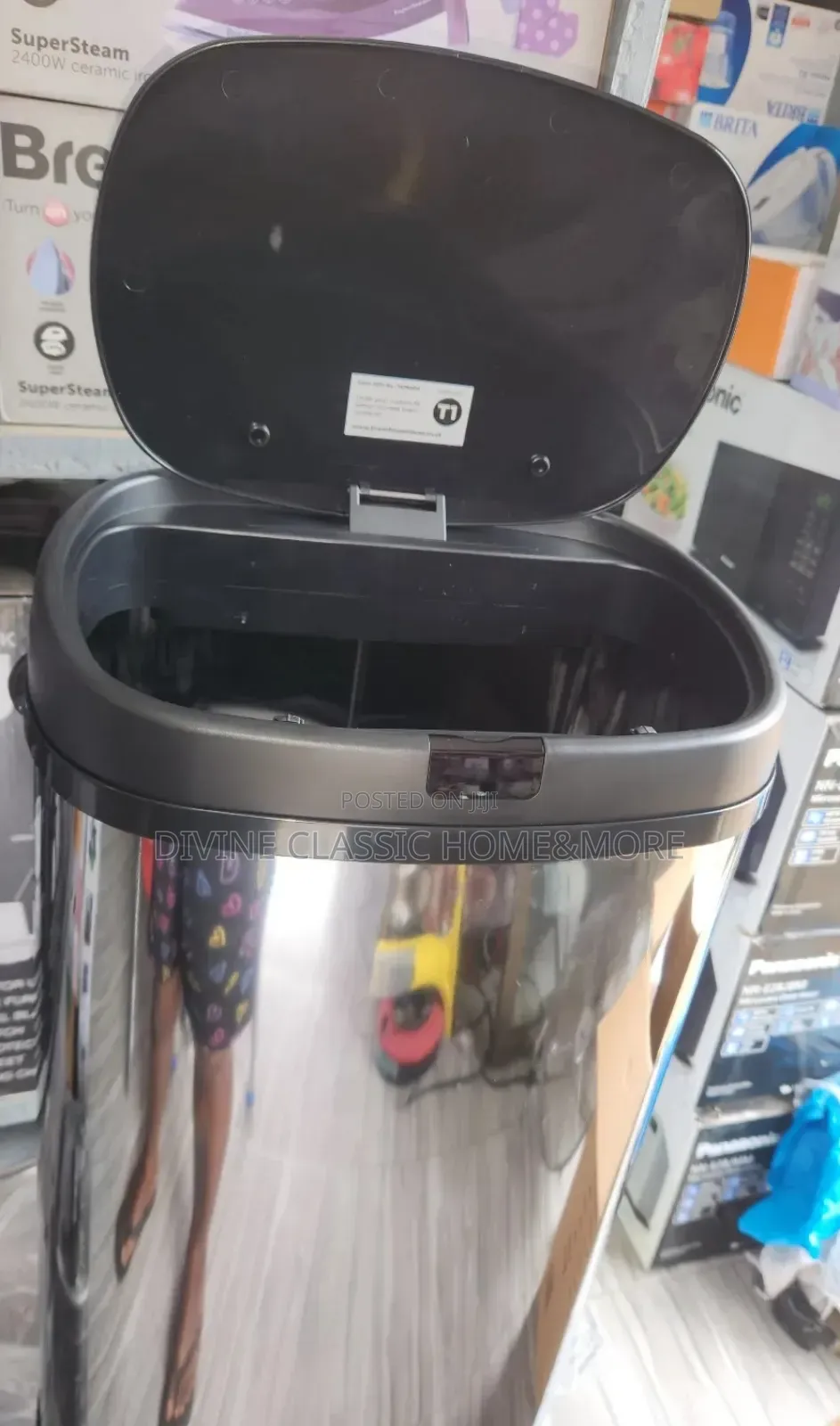 Tower 42lit Motion Sensor Bin