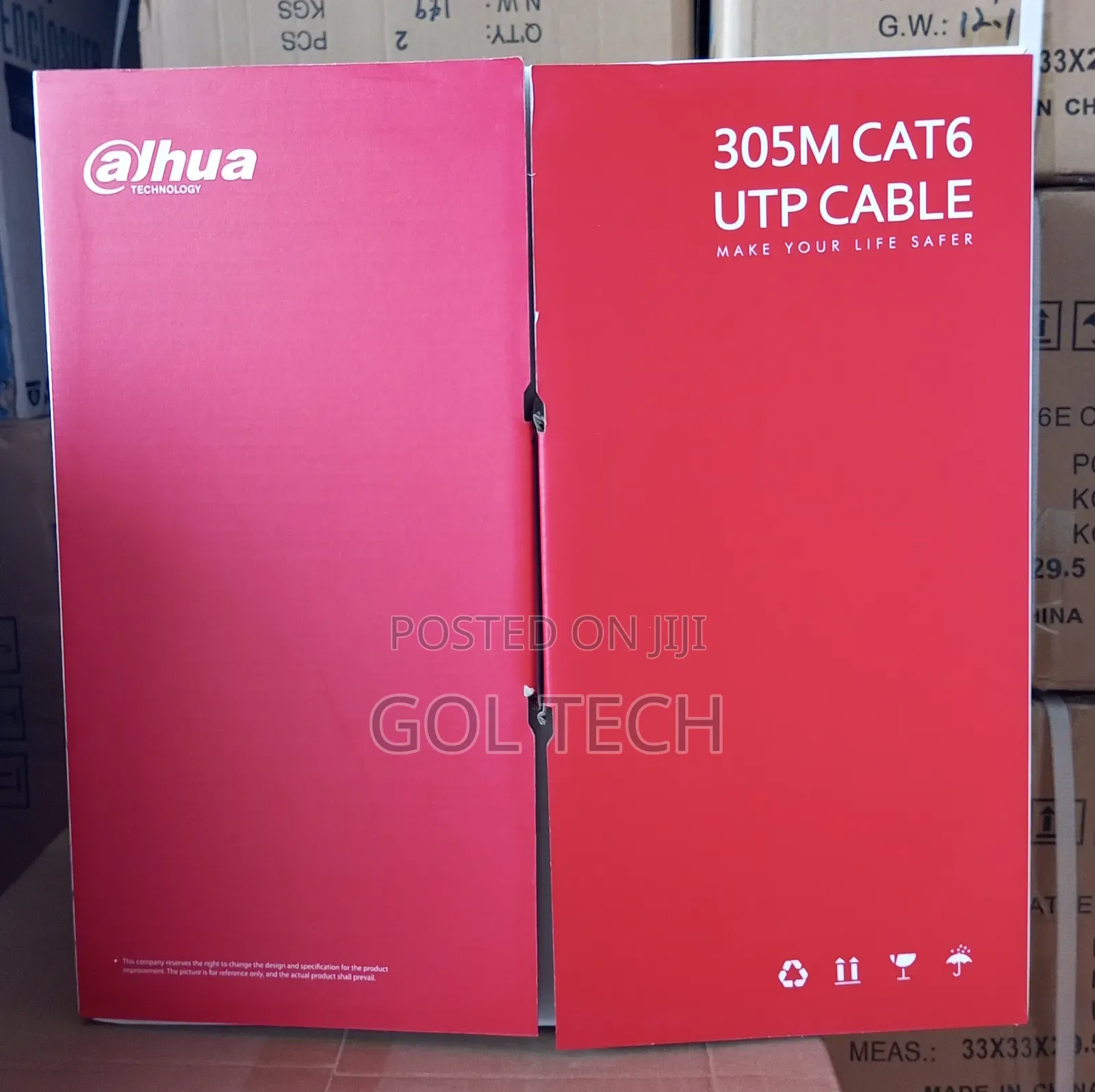 Dahua Cat6 Full Copper Cable 305m Utp Pfm920i-6un-C 1000ft