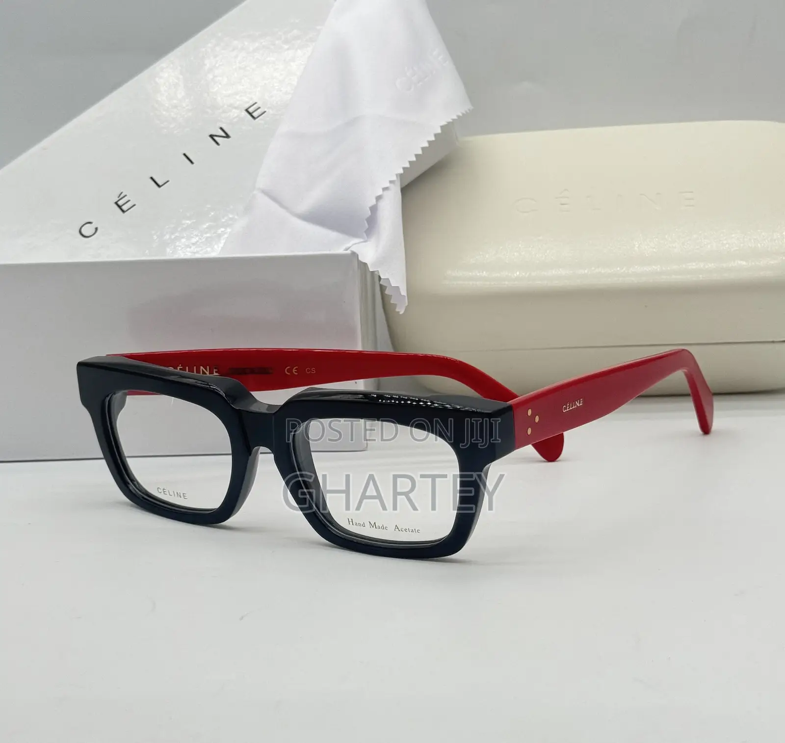 Square Celine Sunglasses - Red Blueblack
