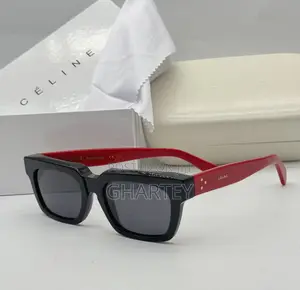 Square Celine Sunglasses - Red Blueblack