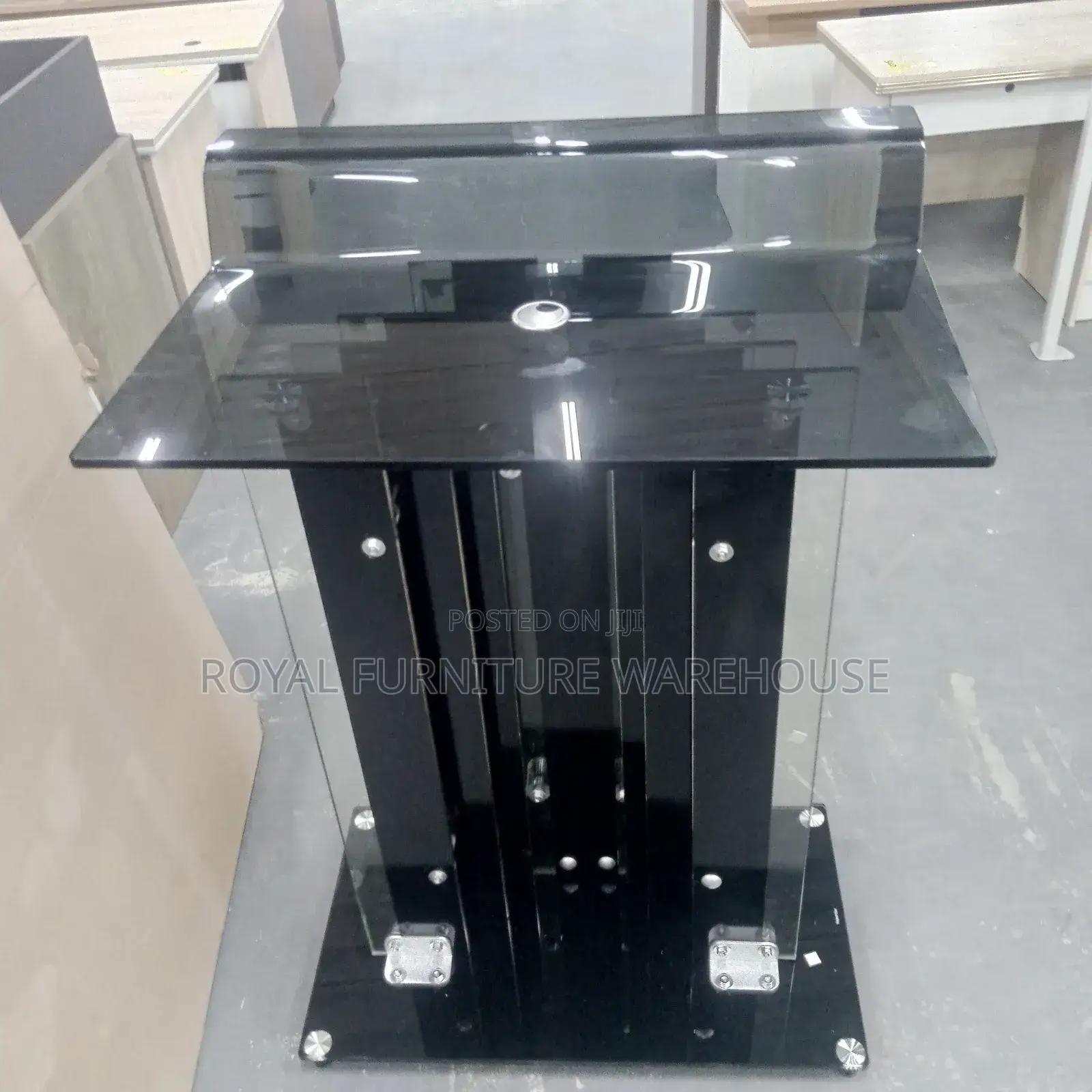 Heavy Tempered Glass Preaching Pulpit Stand for Church