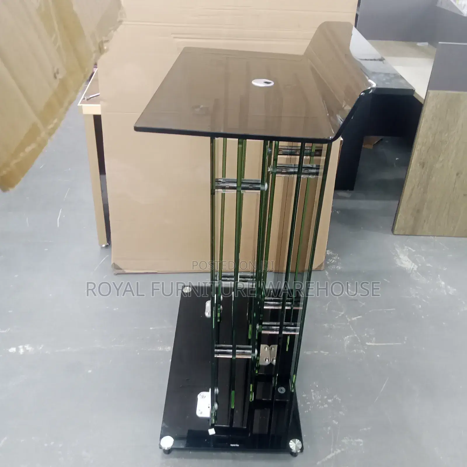 Heavy Tempered Glass Preaching Pulpit Stand for Church