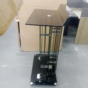 Heavy Tempered Glass Preaching Pulpit Stand for Church