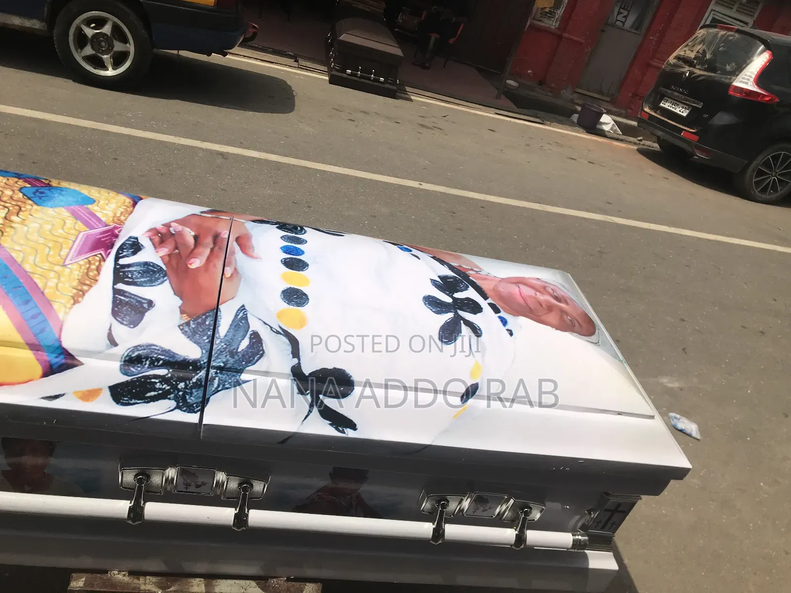 Casket Wrapping , Casket Customization Both Image on Coffin