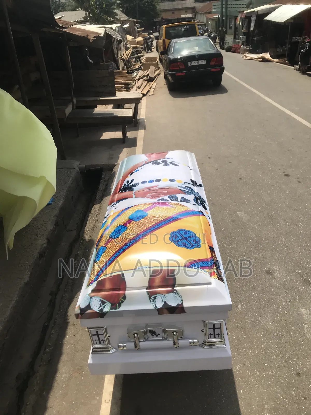 Casket Wrapping , Casket Customization Both Image on Coffin
