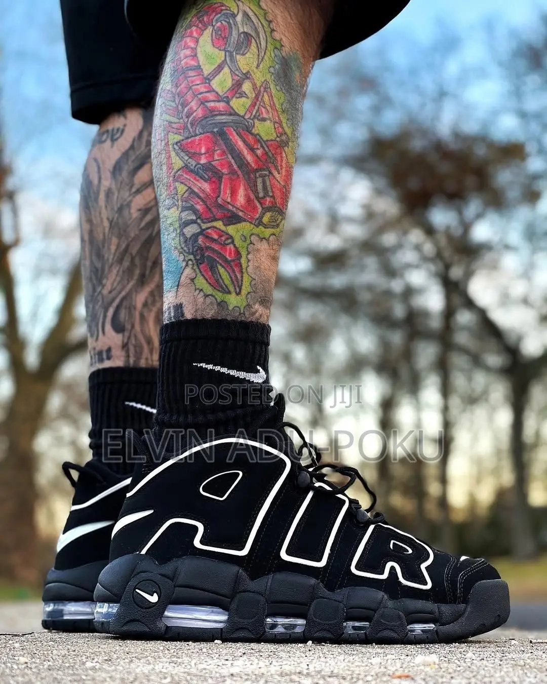 Nike Air More Uptempo "White-black" Sneakers