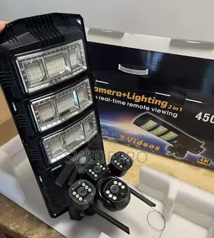 Photo - Solar 4g Sim Triple Lens CCTV Camera + Streetlights