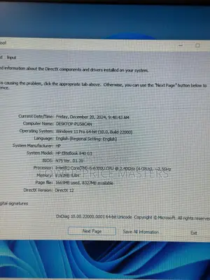 New Laptop HP EliteBook 840 G3 8GB Intel Core I5 SSD 256GB