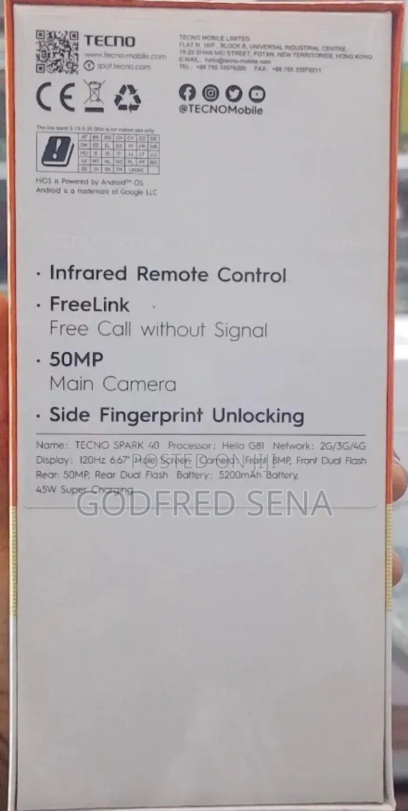 New Tecno Spark 40 128 GB