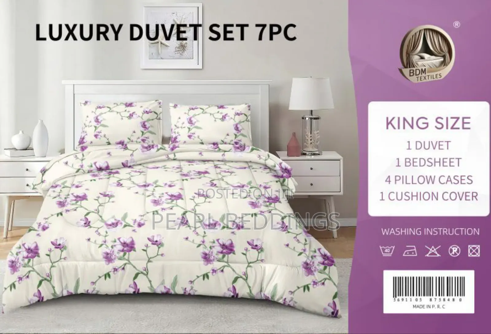 Premium Quality 100% Cotton 7pcs Duvets Set Available