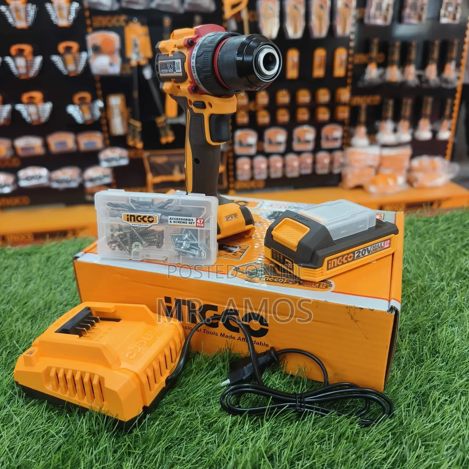 Brushless Cordless Drill Kit With 47 Accessories -Cdli205582