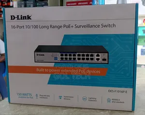 Photo - Dlink 16port Long Range Poe Surveillance Switch Des-F1016p-E
