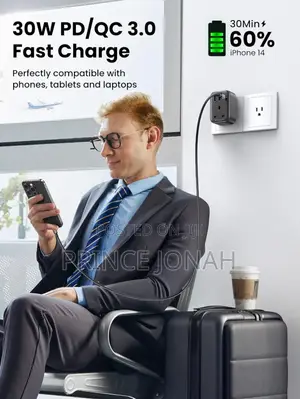 Ugreen Travel Adapter - Usa to Uk With 2 Usb and Type C
