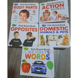 5 Pieces Kids' Hard Board Paper Book 0 to 5 Years