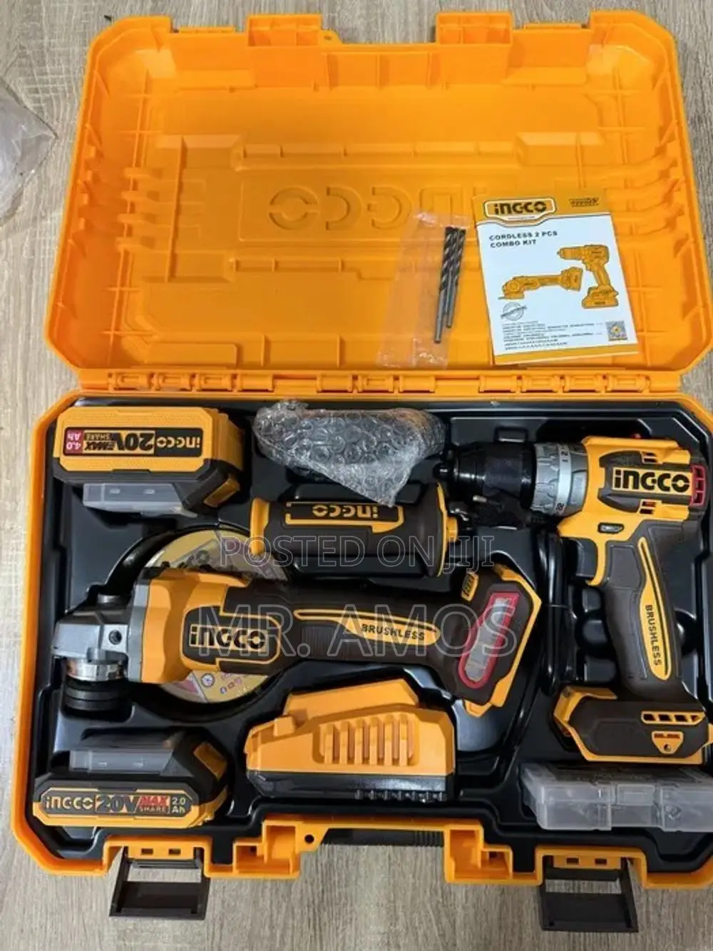Cordless Bl Angle Grinder and Screwdriver Set - Ckli20273