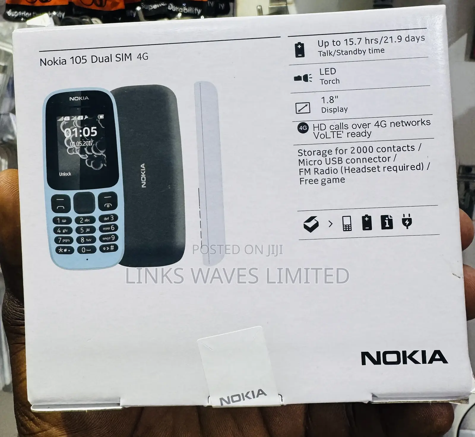 New Nokia 105 4G Black