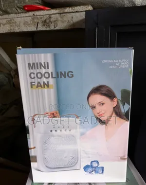 Desk Top Fan With Led Light (Rechargeable)