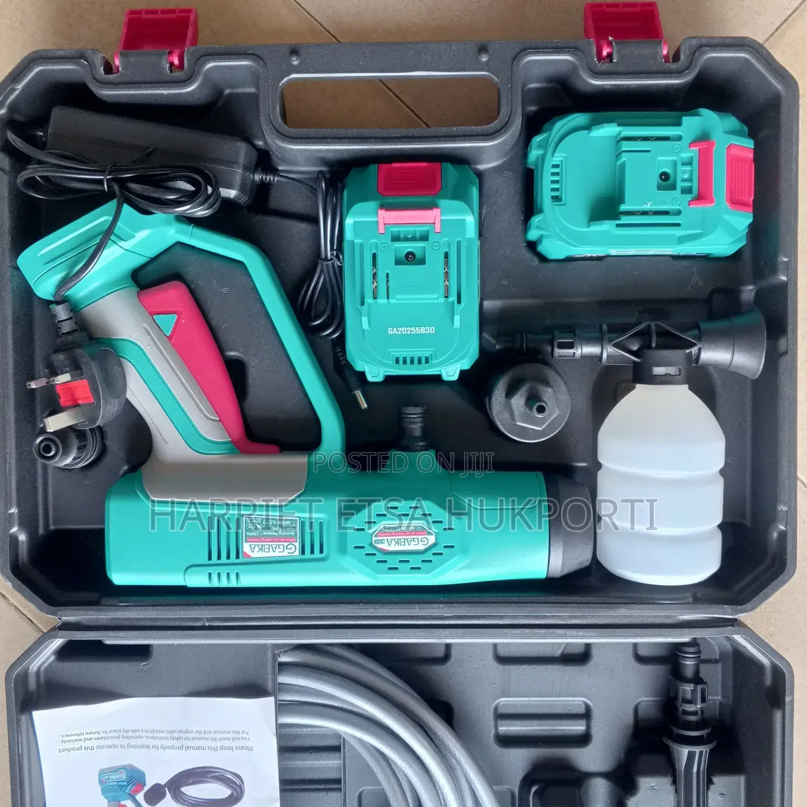 Bd New Cordless Car Washer Gun With 2 Batteries From Italy