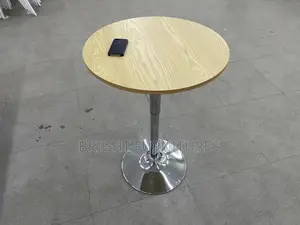 Bar Table(Adjustable ) With Two(2) Metallic Bar Stools