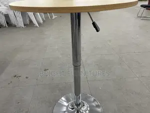 Bar Table(Adjustable ) With Two(2) Metallic Bar Stools