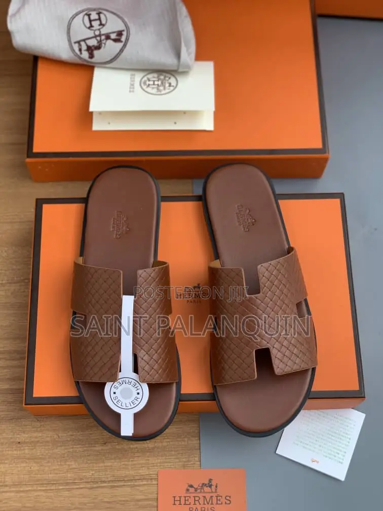 Original Brown Leather Slippers