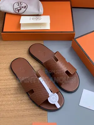 Original Brown Leather Slippers