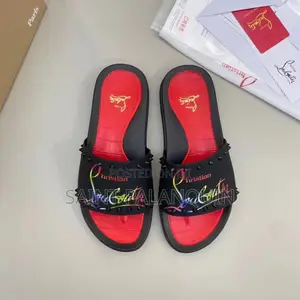 Black Louboutin Slippers