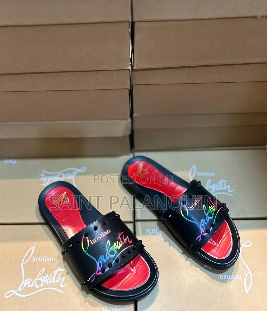 Black Louboutin Slippers
