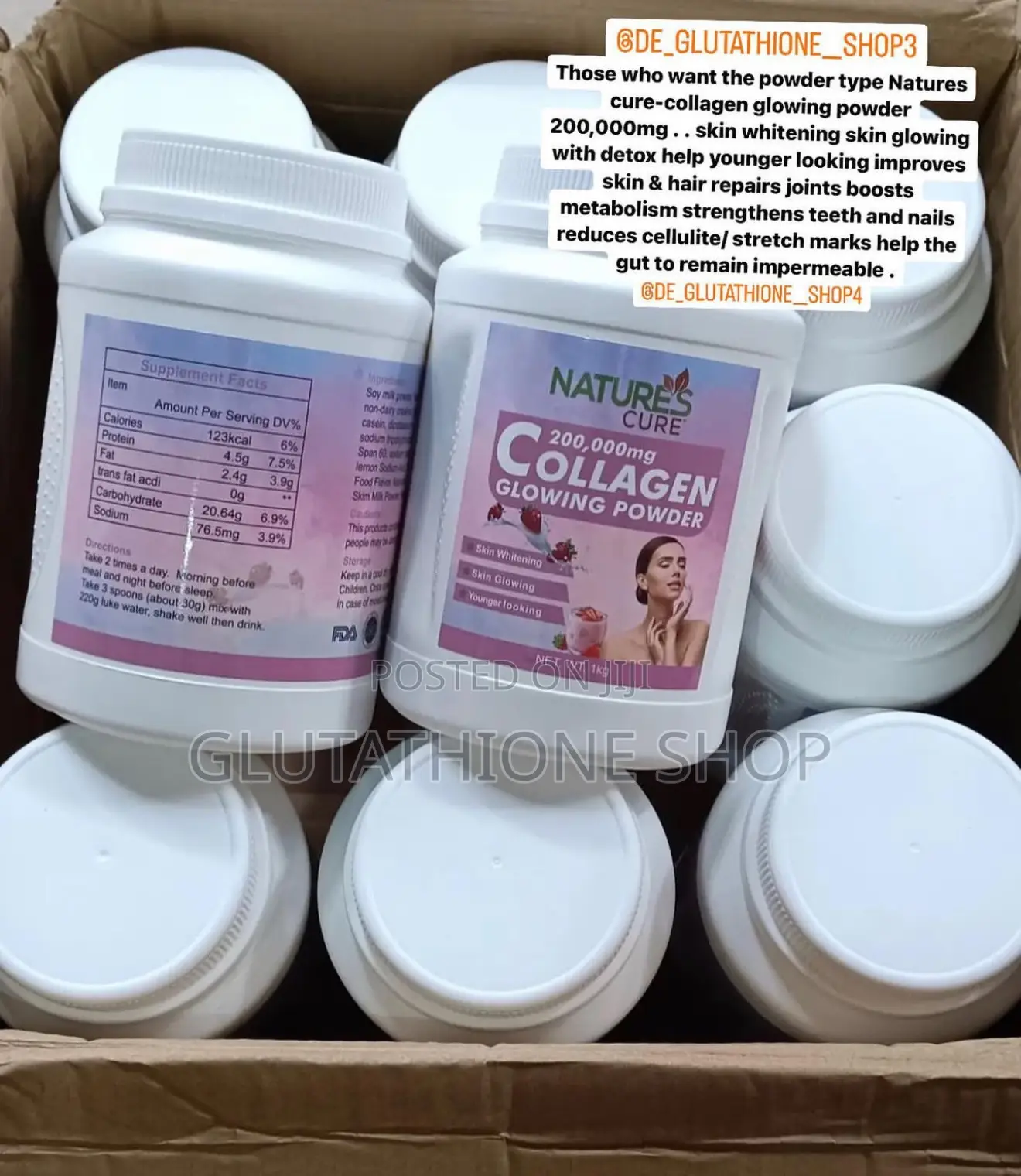 Natures Cure-Collagen Skin Glowing Powder 200,000mg