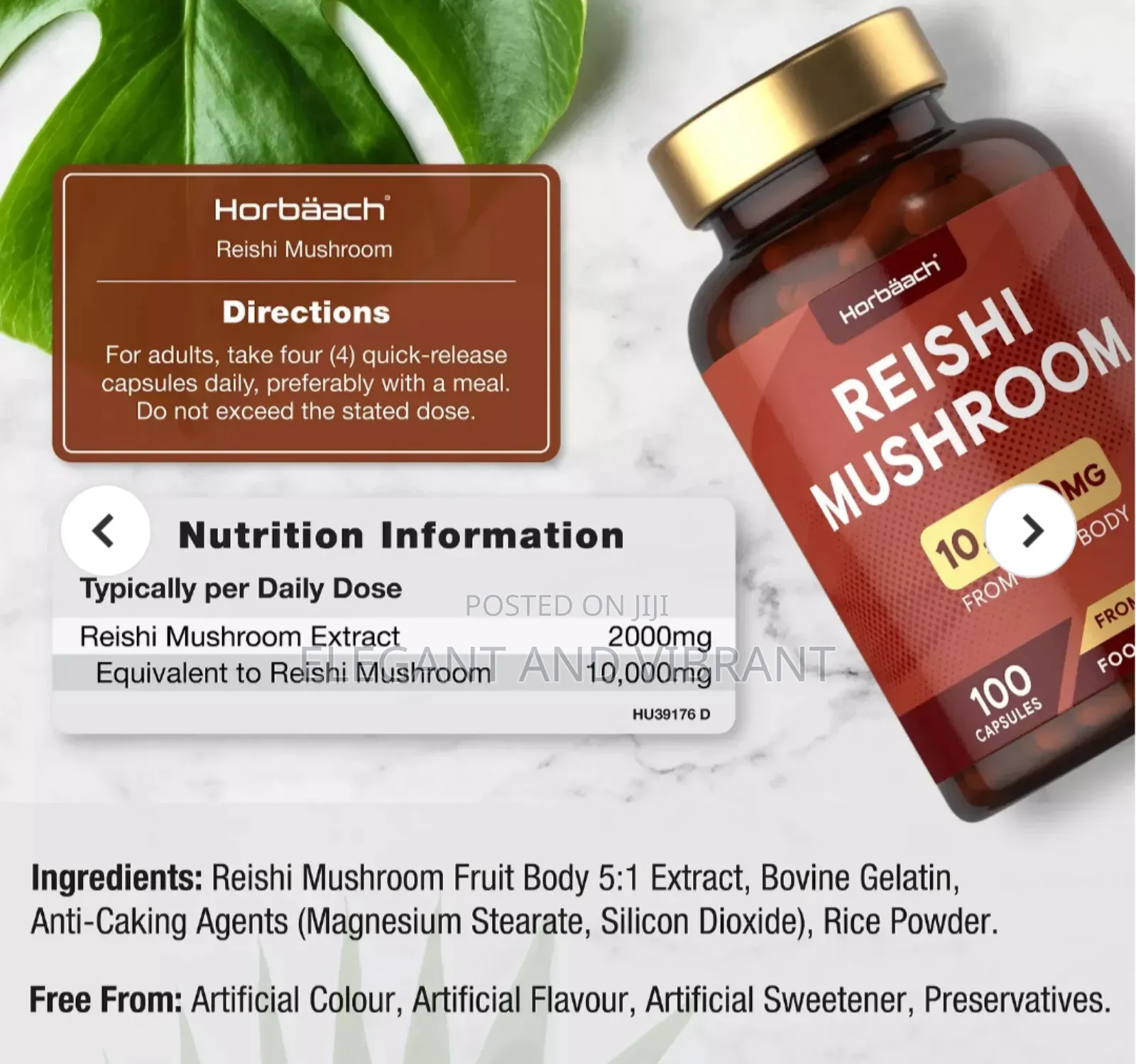 Reishi Mushroom Capsules 10,000mg