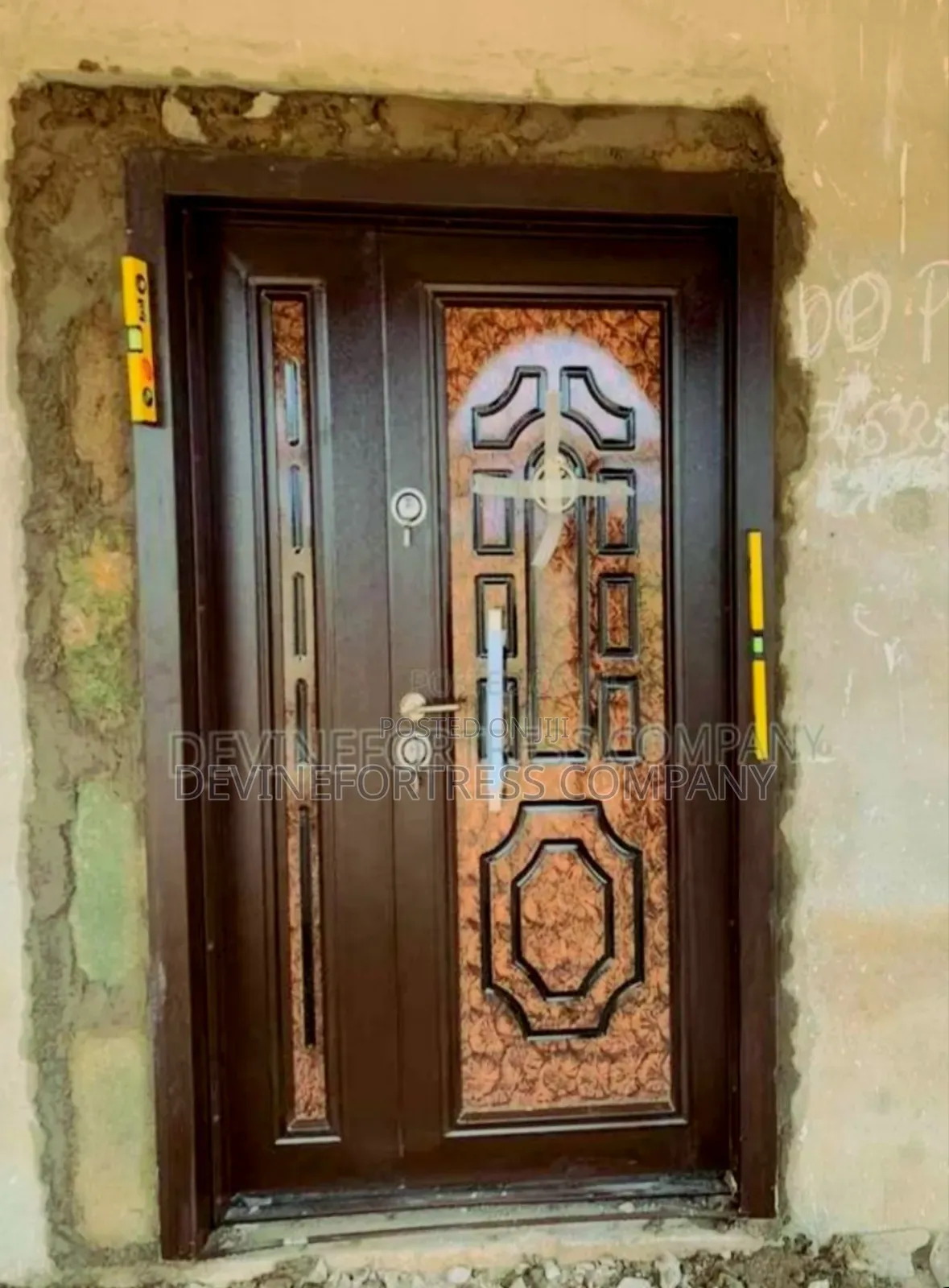 Quality Brown Ponpon Security Door [【Elegant A4dable ]]